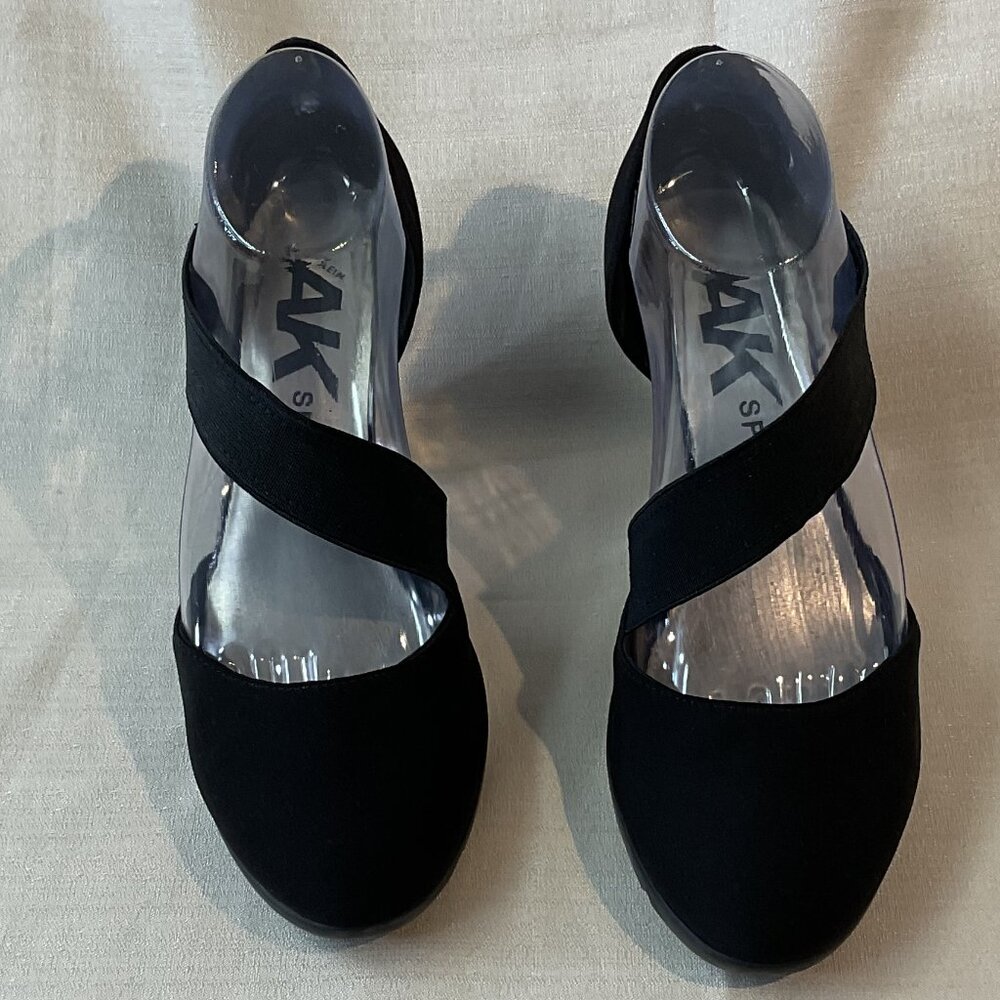 Anne Klein Black Velvet Heels | Size 8.5 - Picture 4 of 8